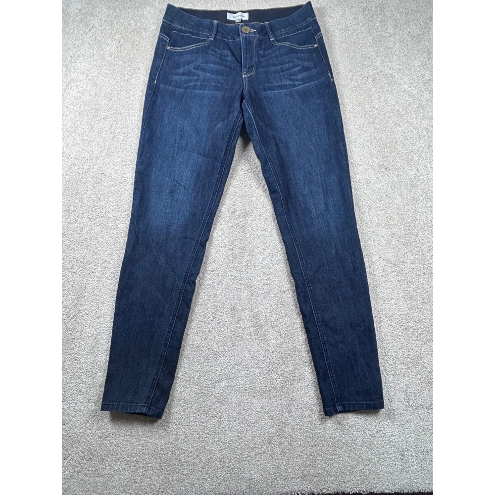 Rewind Womens Skinny Jeans Dark Wash Denim‎ Elastic Waist Size 11/30W 1527